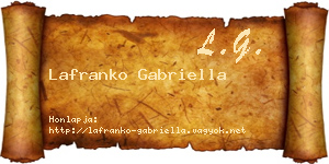 Lafranko Gabriella névjegykártya